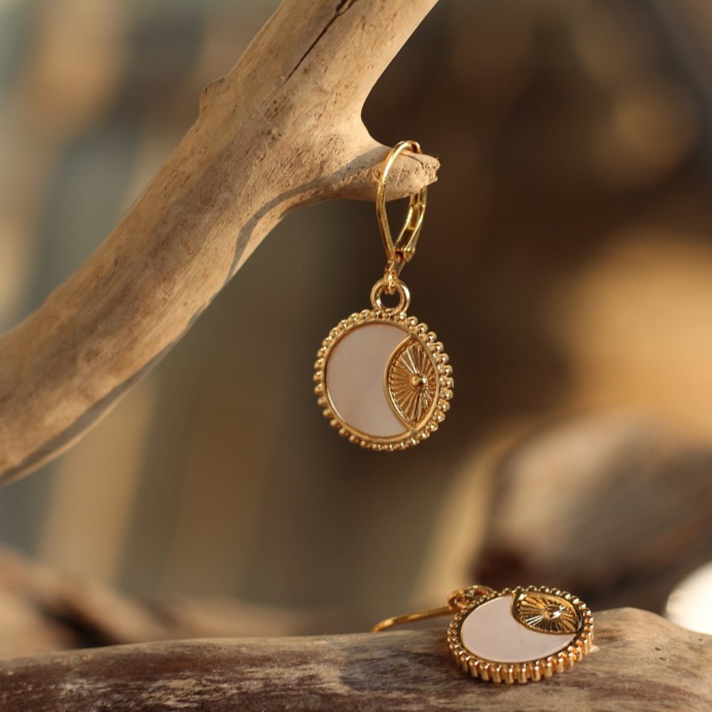 Earrings / 100% high quality stainless steel 18K gold plating / hypoallergenic